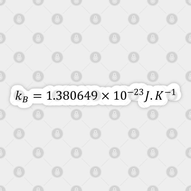 Boltzmann Constant Value Sticker by ScienceCorner